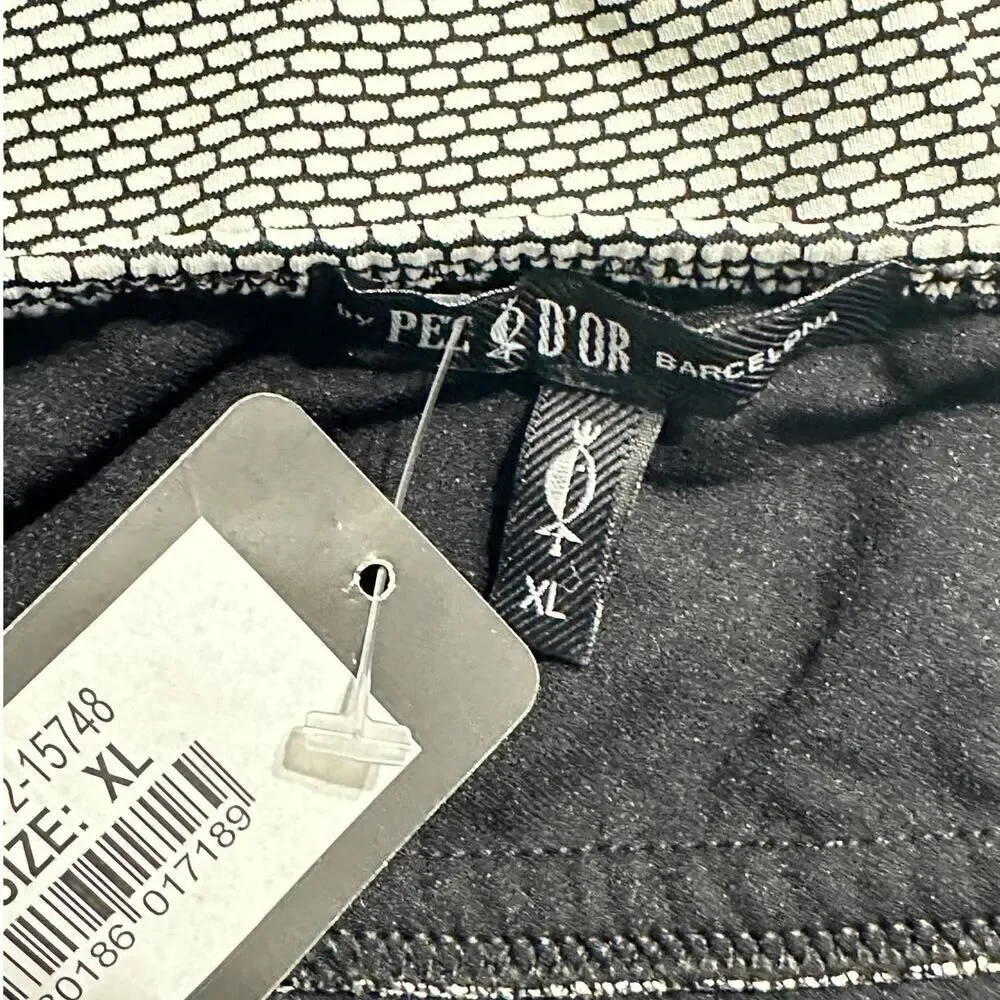 PEZ D'OR Maternity Textured Black & White One Piece Swimsuit Women's XL NWT